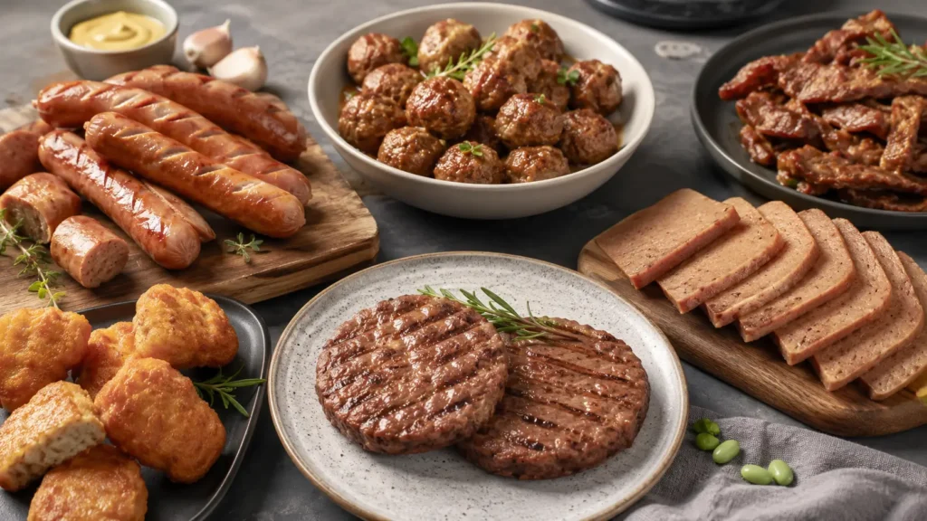 High-strength curdlan gum powder application for plant-based meat products including vegan patties, vegetarian sausages, meatballs, nuggets and luncheon meat