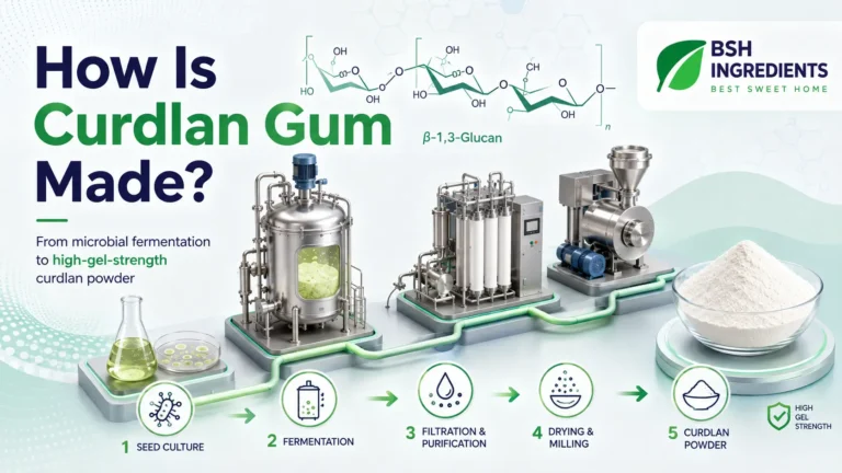 How is curdlan gum is made